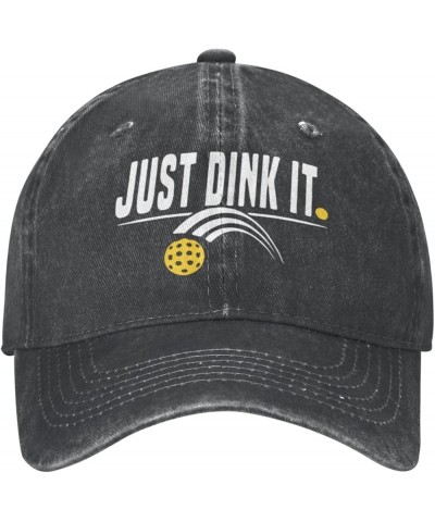 Just Dink It Hats Cowboy Dad Hat Cute Funny Pickleball Gift Dad Hats Embroidered for Women Cotton Hiking Cap Black $11.20 Cow...