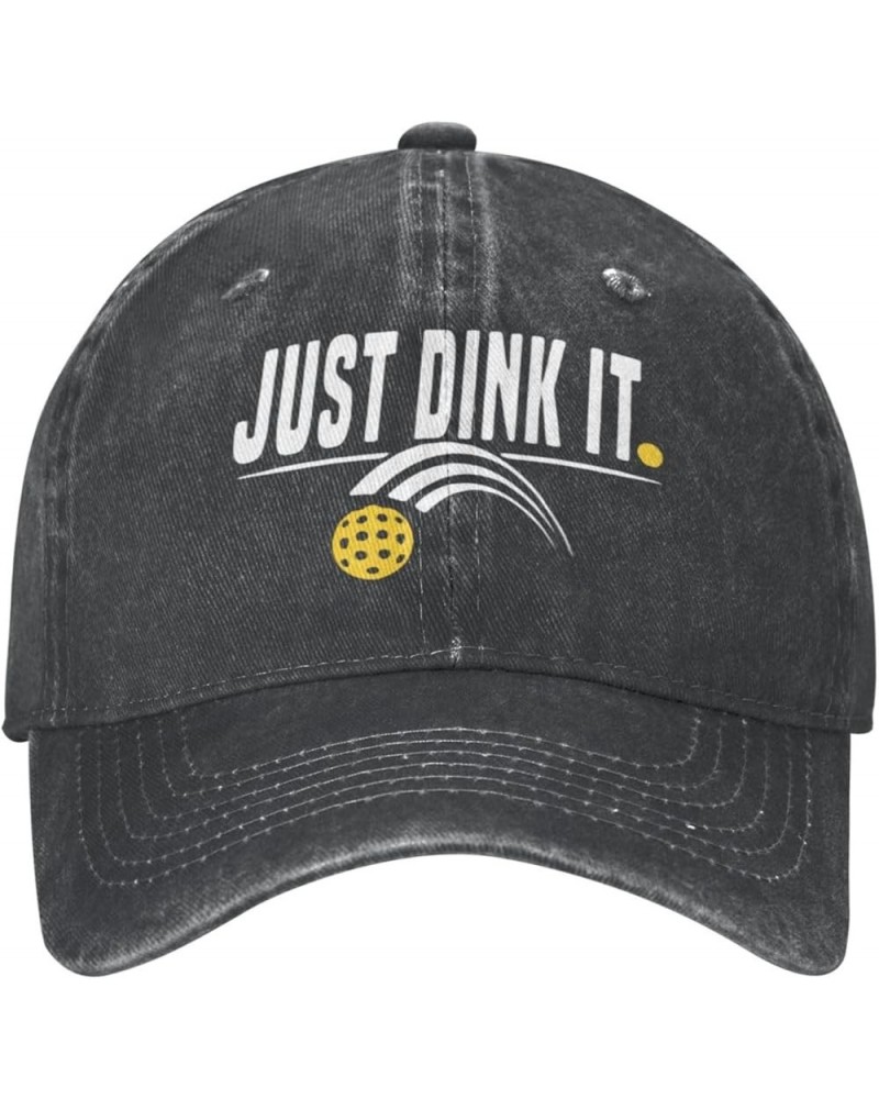 Just Dink It Hats Cowboy Dad Hat Cute Funny Pickleball Gift Dad Hats Embroidered for Women Cotton Hiking Cap Black $11.20 Cow...