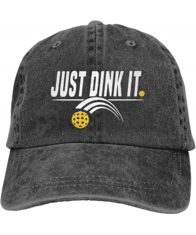 Just Dink It Hats Cowboy Dad Hat Cute Funny Pickleball Gift Dad Hats Embroidered for Women Cotton Hiking Cap Black $11.20 Cow...