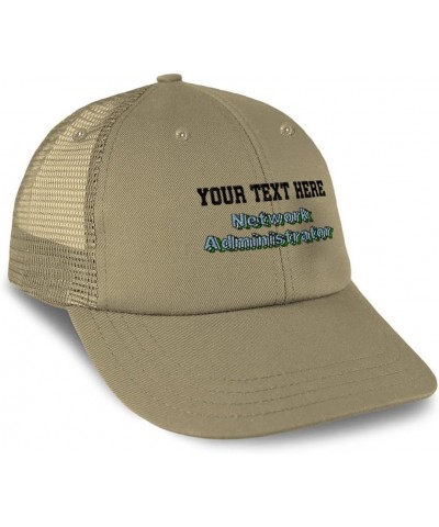 Custom Custom Trucker Hat Baseball Cap Network Administrator Computer Networking Dad Hats for Men & Women Khaki Personalized ...