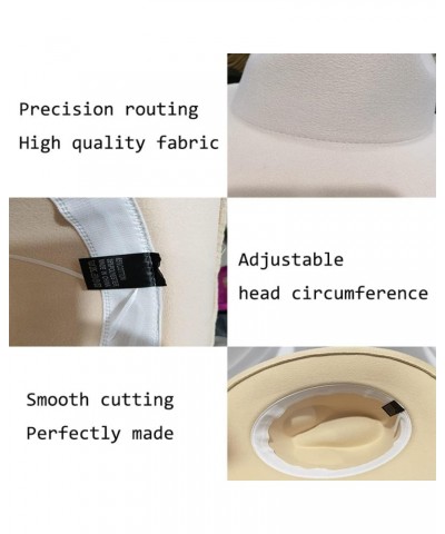 Women Wide Brim Fedora Panama Hats with Belt Buckle Goth Top Vintage Party Wedding Jazz Hat Camel $9.17 Fedoras