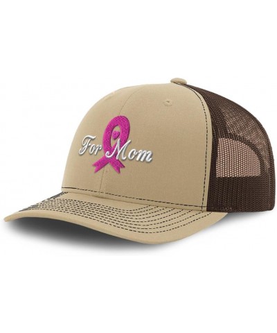 Richardson Trucker Hat for Mom Cancer Fighter Polyester Baseball Cap Khaki Coffee $19.59 Baseball Caps