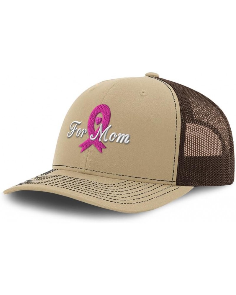 Richardson Trucker Hat for Mom Cancer Fighter Polyester Baseball Cap Khaki Coffee $19.59 Baseball Caps