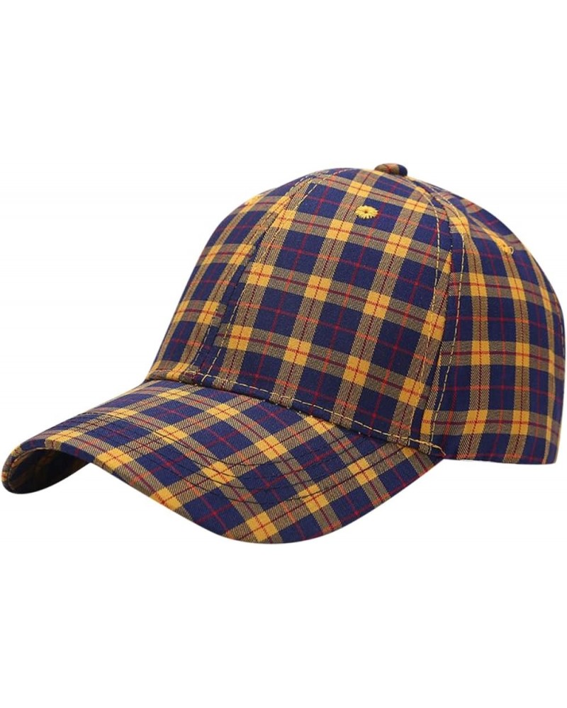 Outdoor Camouflage Cap Fishing Hunting Hiking Basketball Snapback Hat Plaid 802 Hat Yellow-a $12.50 Sun Hats