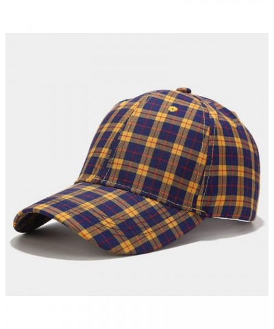 Outdoor Camouflage Cap Fishing Hunting Hiking Basketball Snapback Hat Plaid 802 Hat Yellow-a $12.50 Sun Hats