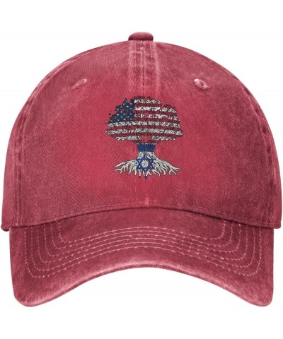 American Crown with Israel Roots Unisex Baseball Cap Cotton Fits Men Women Red $11.72 Cowboy Hats