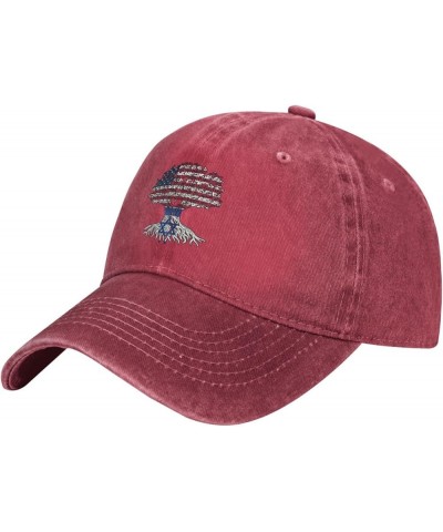 American Crown with Israel Roots Unisex Baseball Cap Cotton Fits Men Women Red $11.72 Cowboy Hats