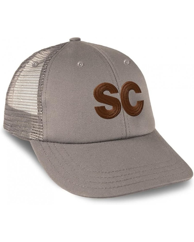 Custom Custom Trucker Hat Baseball Cap Sc Charleston Dad Hats for Men & Women Grey Design Only $16.19 Baseball Caps