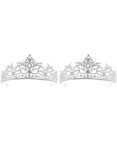 ser of 2 Bride Rhinestone Tiara Wedding Rhinestone Bridal Tiara Rhinestone Baroque Queen for 15X12X6CMx2pcs Silverx2pcs $22.2...