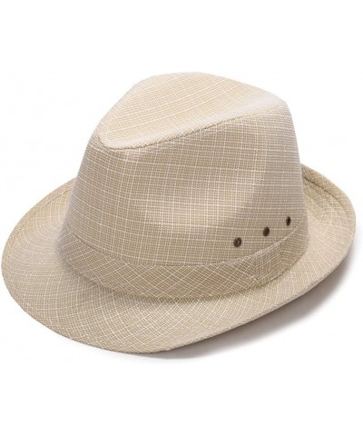 Men Gentleman Jazz Church Cap Sping Summer Panama Breathable Church Hat 08 58cm $21.23 Fedoras