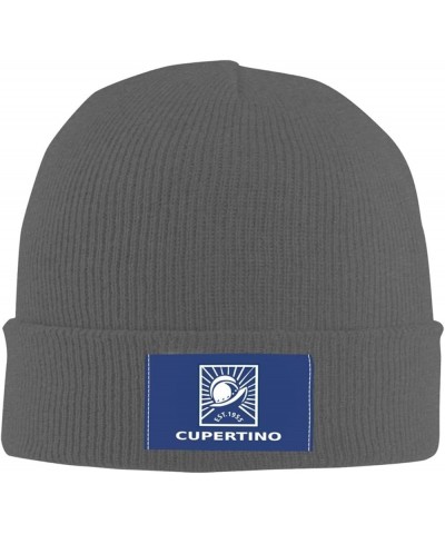 Flag of Cupertino, California Beanie Hat for Men Women Soft Cozy Skull Cap Winter Warm Knit Hats Deep Heather $9.56 Skullies ...