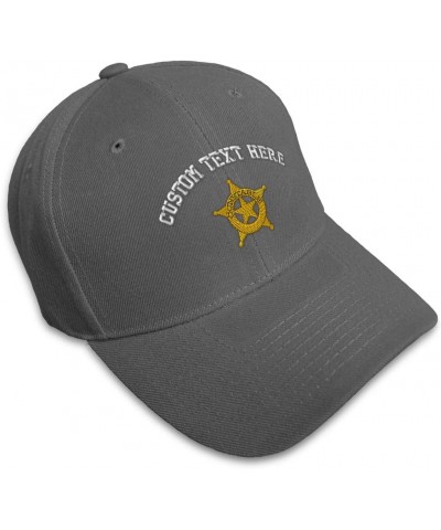 Custom Baseball Cap Constable Police B Embroidery Dad Hats for Men & Women Dark Grey Personalized Text Here $13.50 Baseball Caps