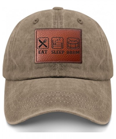 Funny Hats Eat Sleep Drum hat & Gifts USA Hat and Gifts Cool Hat and Birthday Cute Hat and Birthday Party Pigment Khaki $17.0...