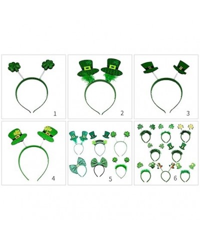 Adult Irish Shamrock/Mini Hat Hairband with Sequins Glitter Powder Saint Patricks Day Headband Carnivals Hair Hoop 8 $5.60 He...