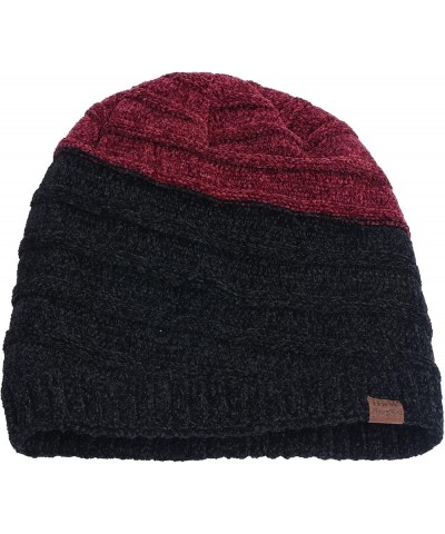 Thick Hat Knit Mens Lined Warm Unisex Winter Baseball Caps Cotton Hats Red-a $10.93 Skullies & Beanies