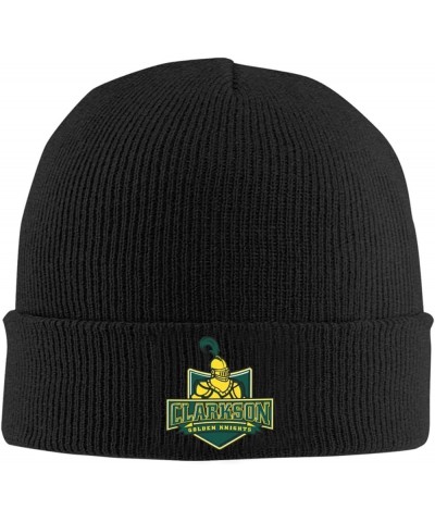 Clarkson University Logo Beanie Hat for Men and Women Winter Warm Hats Knit Slouchy Thick Skull Cap Black $10.58 Skullies & B...