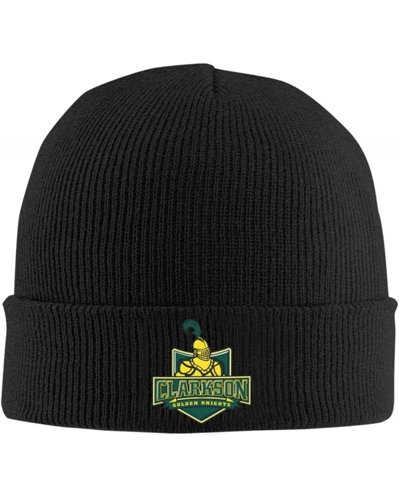 Clarkson University Logo Beanie Hat for Men and Women Winter Warm Hats Knit Slouchy Thick Skull Cap Black $10.58 Skullies & B...