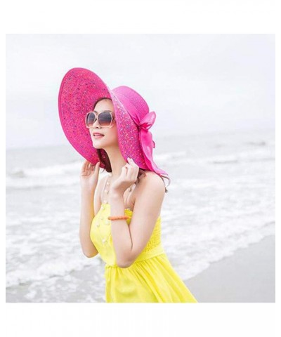 Beach Hats for Women, Floppy Wide Brim Sun Hat for Women UPF 50+ Sun Hat Summer Foldable Roll up Cap Hot Pink $9.05 Sun Hats