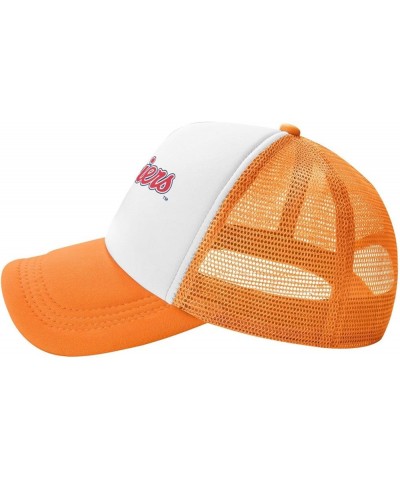 Tacoma Rainiers Breathable Mesh Hat with Team Logo Fashion Trucker Hats Adjustable Baseball Cap Orange $10.74 Baseball Caps