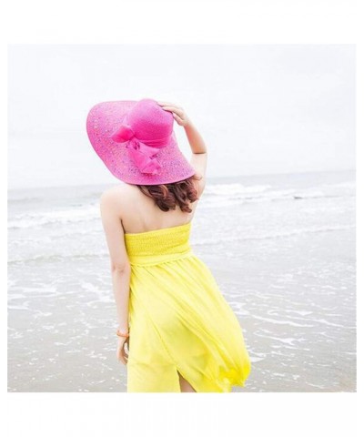 Beach Hats for Women, Floppy Wide Brim Sun Hat for Women UPF 50+ Sun Hat Summer Foldable Roll up Cap Hot Pink $9.05 Sun Hats