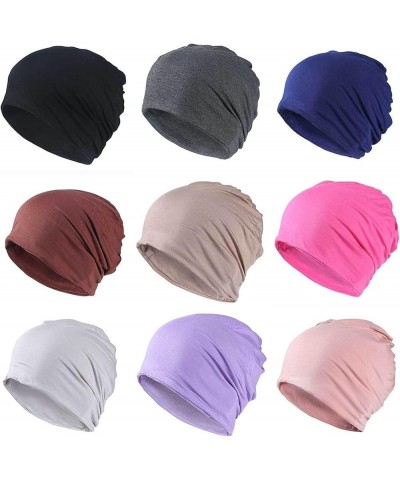 Modal Material Beanie Thin Cotton Women Man Beanie Hat Spring Summer Casual Cap 55-60cm Dark Gray $12.49 Skullies & Beanies