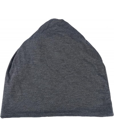 Modal Material Beanie Thin Cotton Women Man Beanie Hat Spring Summer Casual Cap 55-60cm Dark Gray $12.49 Skullies & Beanies