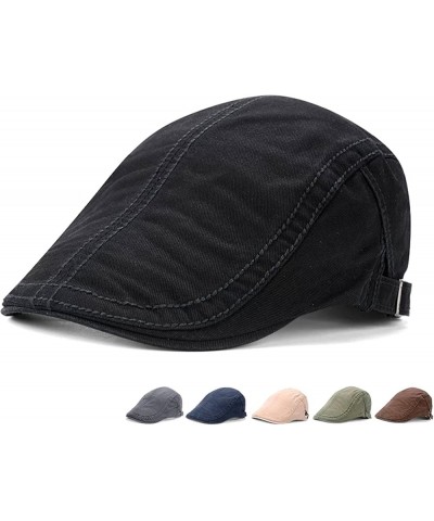 Cotton French Berets for Women Adjustable Mens Beret Caps Spring Summer Sun Breathable Bone Visor Men Beret Hats Khaki $14.92...