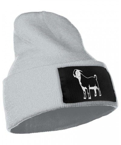 Winter Knit Hat Cap for Men Women, Boer Goats Silhouette Daily Beanie Hat Unisex Warm Cuff Ski Skull Caps Black Gray $11.54 S...