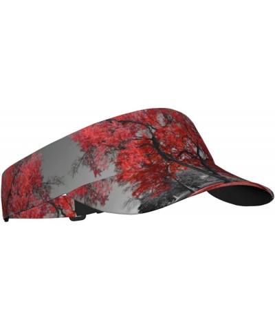 Red Tree- Sun Visor Hats for Women Men,Tennis Beach Golf Visor Hat Adjustable Unisex Summer Hat Sun Visors Red Tree $12.53 Vi...