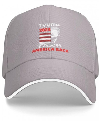 FJB Trump 2024 Take America Back Distressed Baseball Hats for Women 90s Washed Denim Adjustable Strapbackat Gray $10.18 Baseb...