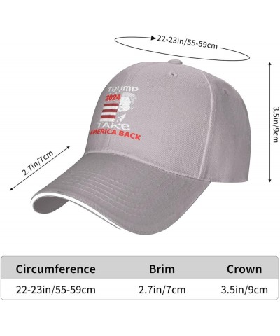 FJB Trump 2024 Take America Back Distressed Baseball Hats for Women 90s Washed Denim Adjustable Strapbackat Gray $10.18 Baseb...