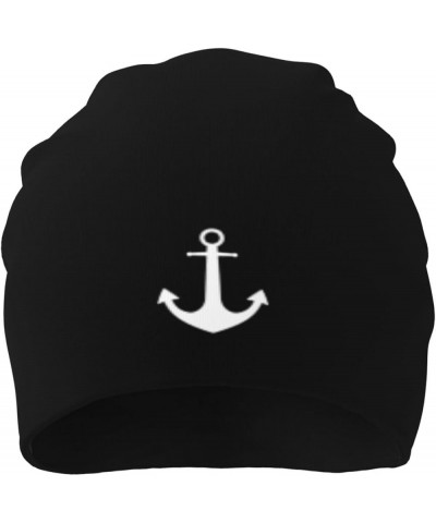 Anchor Funny Beanie Warm Knit Hat Soft Skull Cap for Men Women Black $12.48 Skullies & Beanies