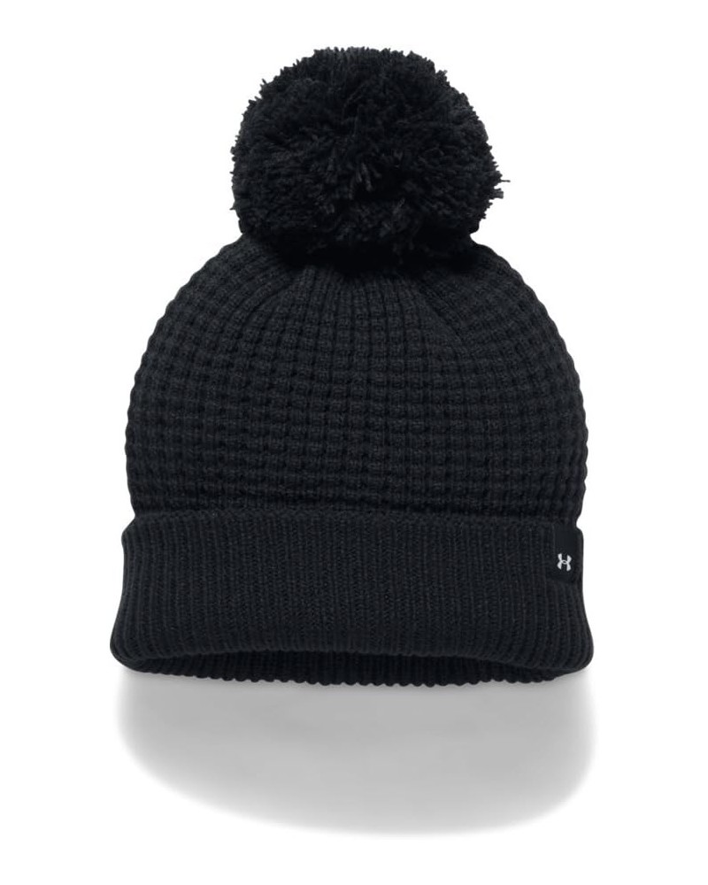 UA Favorite Waffle Pom Beanie Black/ White/ Black $9.87 Sun Hats