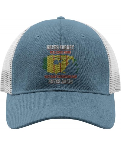 Womens Hats Baseball Caps Veterans Day Mesh Hats Womens Hats Snapback Fashionable Summer Cap Skyblue $10.36 Baseball Caps