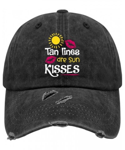 Baseball Caps Tan Lines are Sun Kisses Trucker Hat for Teen Cool Mesh Snapbacks for Gift Denim $10.24 Baseball Caps