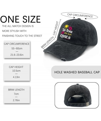 Baseball Caps Tan Lines are Sun Kisses Trucker Hat for Teen Cool Mesh Snapbacks for Gift Denim $10.24 Baseball Caps