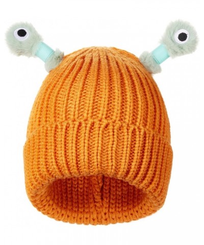 Women Funny Monster Hat Cartoon Knitted Beanies with Retractable Lighted Tentacles Xmas Party Cap Orange $9.35 Skullies & Bea...