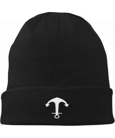 Anchor Funny Beanie Warm Knit Hat Soft Skull Cap for Men Women Black $12.48 Skullies & Beanies