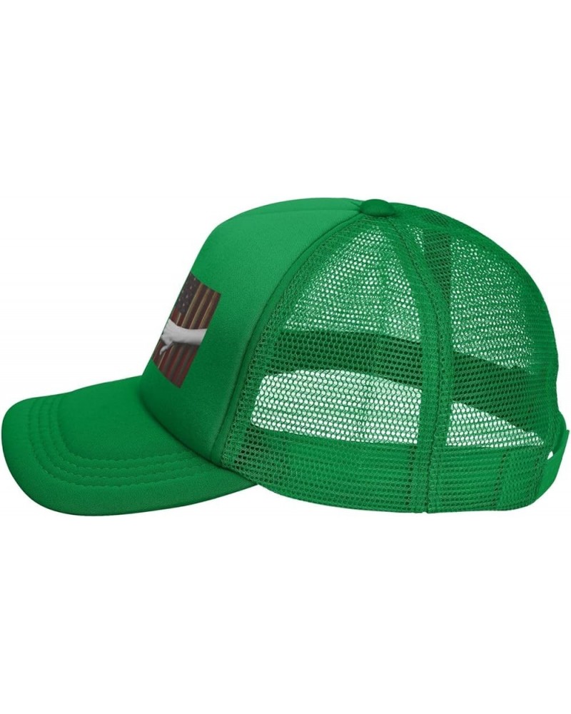 Dad Hat/Cap Mesh Baseball Cap Adjustable Trucker Hat Unisex Green $9.60 Baseball Caps