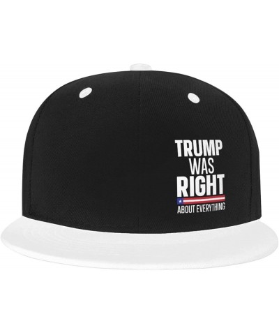 Hat Trump was Right About Everything 4 Baseball Cap Men Cowboy hat Women Trucker Hat Sun Hat Dad Cap White White $9.39 Baseba...