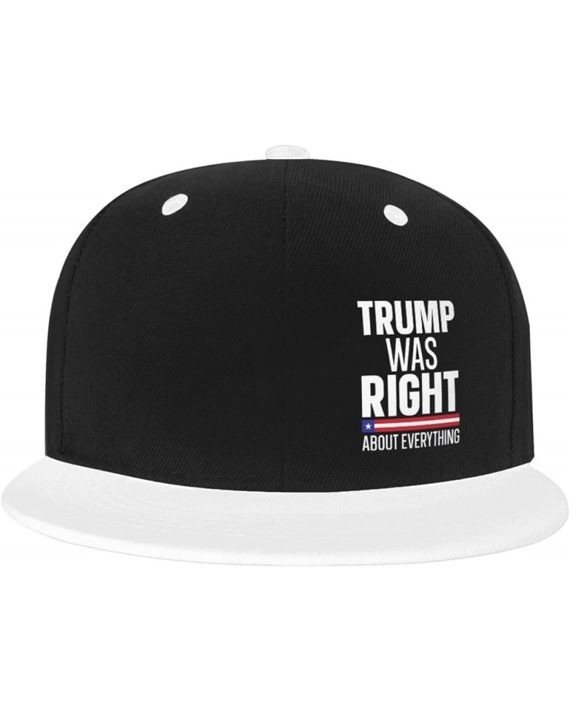 Hat Trump was Right About Everything 4 Baseball Cap Men Cowboy hat Women Trucker Hat Sun Hat Dad Cap White White $9.39 Baseba...