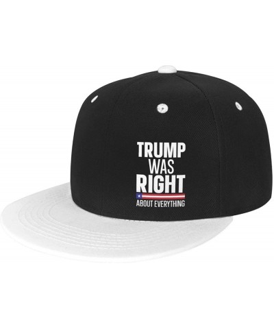 Hat Trump was Right About Everything 4 Baseball Cap Men Cowboy hat Women Trucker Hat Sun Hat Dad Cap White White $9.39 Baseba...