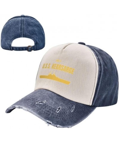 Lhd 3 USS Kearsarge Flag Baseball Caps Denim Hats Sandwich hat -Cowboy Knit hat Fisherman's hat Navy Blue $17.08 Baseball Caps