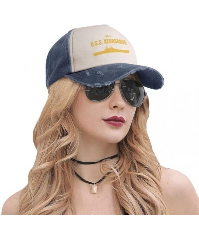 Lhd 3 USS Kearsarge Flag Baseball Caps Denim Hats Sandwich hat -Cowboy Knit hat Fisherman's hat Navy Blue $17.08 Baseball Caps