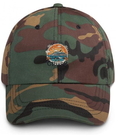 Mother Daughter Trip Cruise Arrive on The Island Dad Cap Green Camo $19.59 Baseball Caps