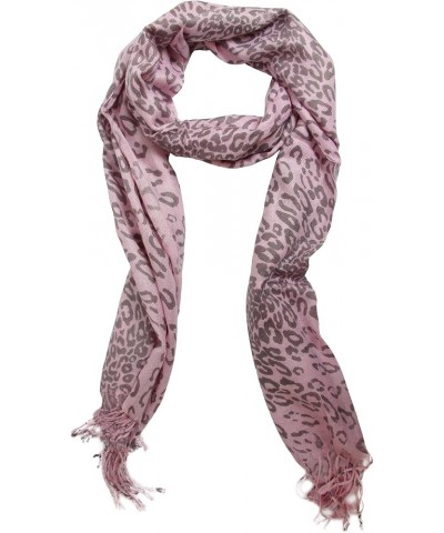 Women's Paisly Zebra Leopard Design Silky Fashion Pashmina Shawl Wrap Scarf Pink $5.86 Scarves