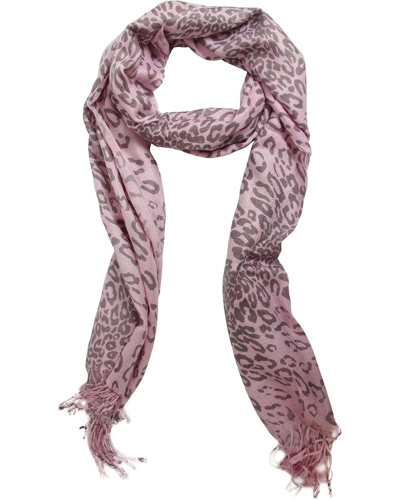 Women's Paisly Zebra Leopard Design Silky Fashion Pashmina Shawl Wrap Scarf Pink $5.86 Scarves