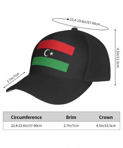 Libya Flag Baseball Cap Adjustable Men Women Tucker Dad Hat Black $18.42 Baseball Caps