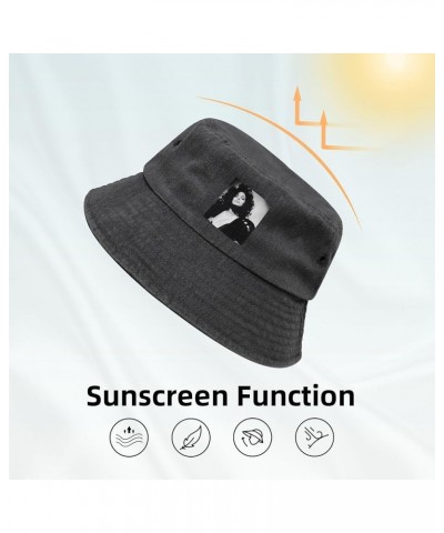 Unisex Fashion Printing Bucket Hat Washed Cotton Sun Fisherman Cap Outdoor Headwear for Women Men Black $15.92 Bucket Hats