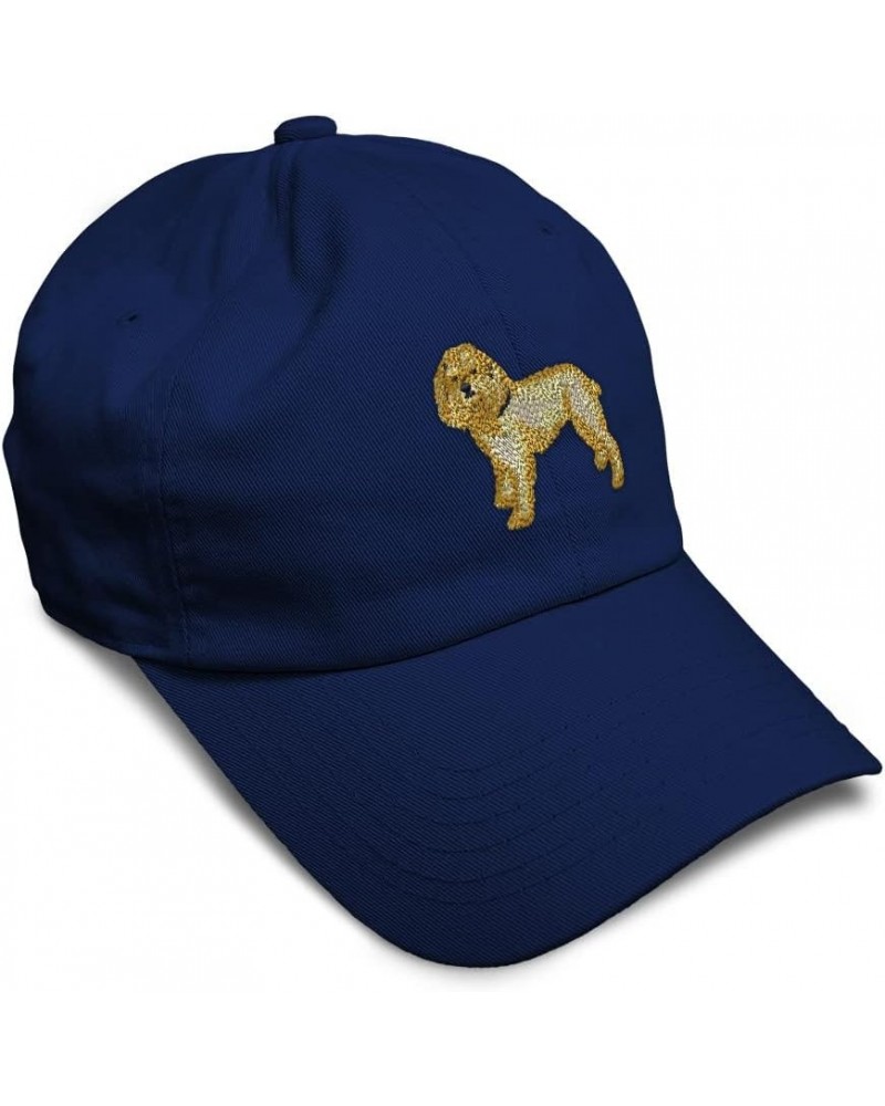 Custom Soft Baseball Cap Cockapoo Embroidery Dogs Cockapoo Twill Cotton Grasshopper Dad Hats for Men & Women Navy Design Only...